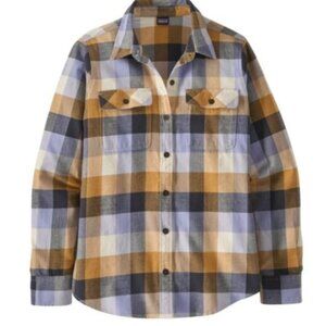 Patagonia Long Sleeve Cotton Midweight Fjord Flannel Shirt in Dried Mango
